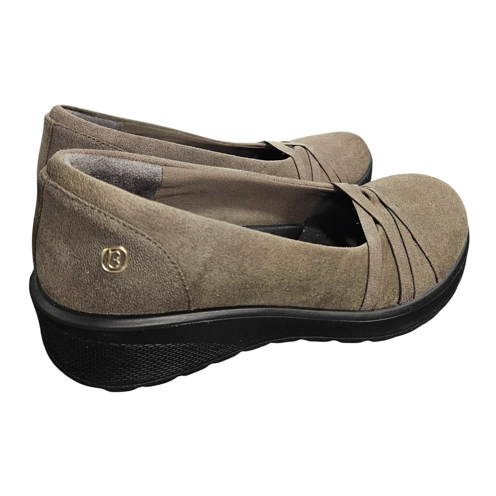 Bezees Brown Suede Ballet Sz 6.5M Cushioned Boho Comfort Shoes #323